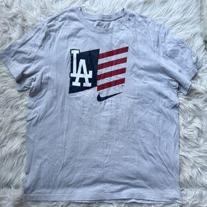 Los Angeles LA Dodgers x MLB Nike Light Gray Short Sleeve T-Shirt XL
